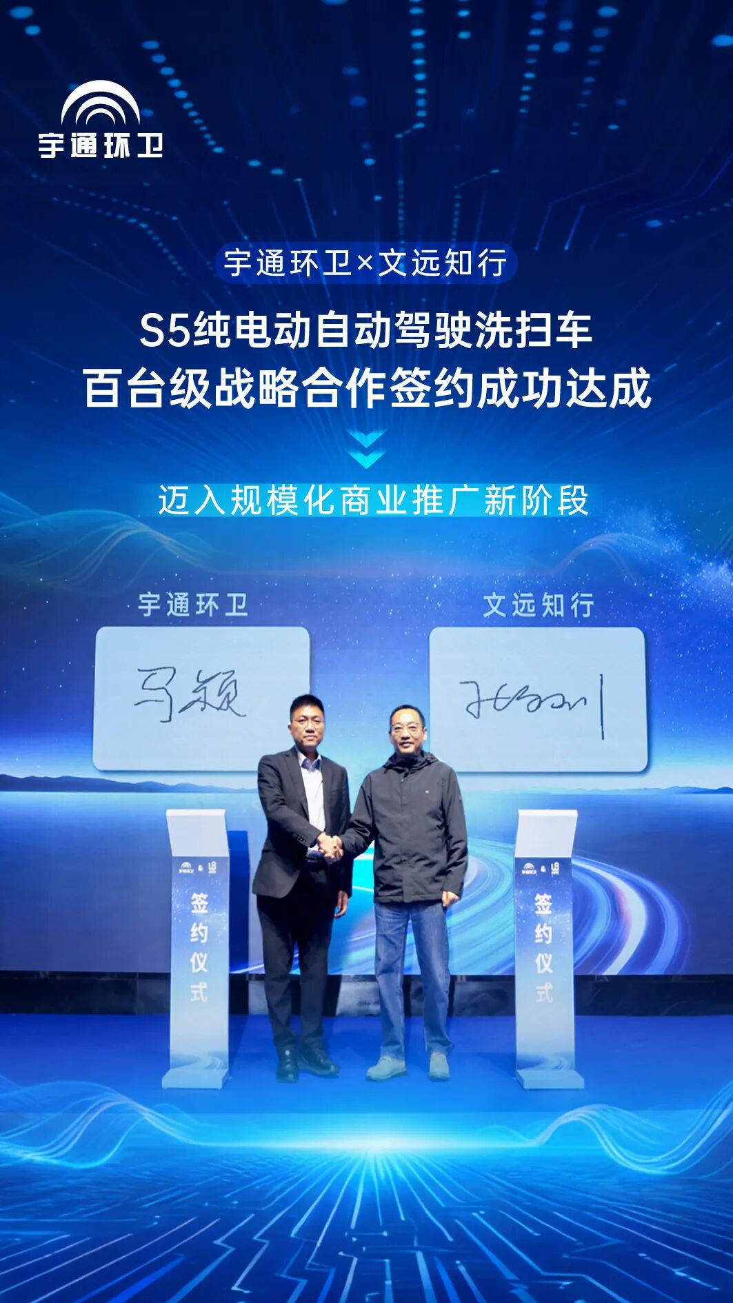 重磅簽約!宇通環衛與文遠知行深化戰略合作,開啟自動駕駛環衛車規模化商用推廣新征程! 圖片