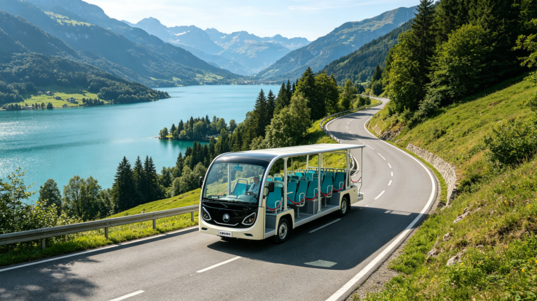 宇通23座鋰電觀光車(chē)新增ABS,為景區(qū)安全再添“穩(wěn)”心之力 圖片