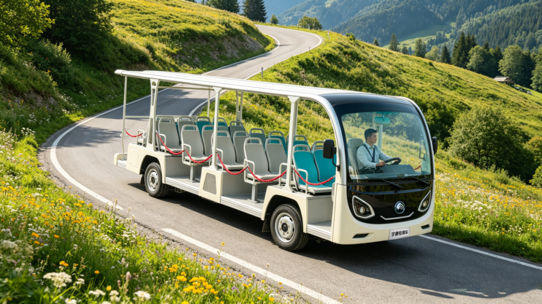 宇通23座鋰電觀光車(chē)新增ABS,為景區(qū)安全再添“穩(wěn)”心之力 圖片